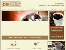 Tablet Screenshot of gwcoffeeandtobacco.com